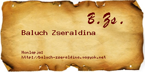 Baluch Zseraldina névjegykártya